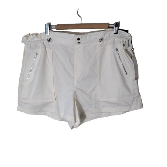 Calia By Carrie Underwood Woven Paper Bag Shorts Mod Rise Relaxed Fit Size XL - Picture 1 of 13